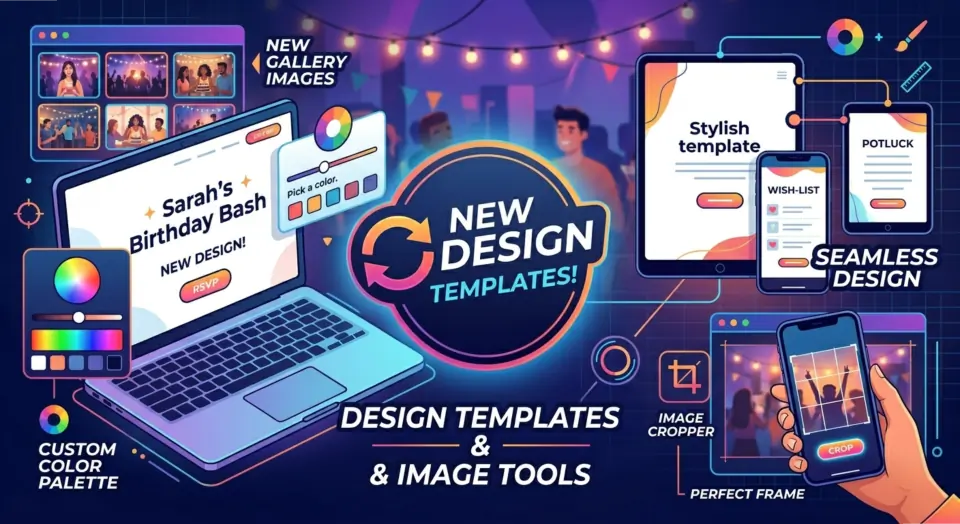 Level Up Your Event Style: New Templates, Colors & Image Cropping preview image