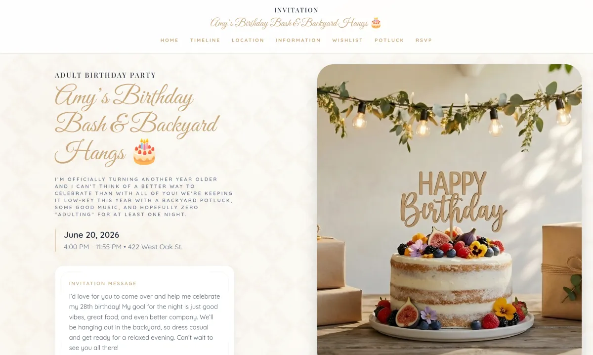 Elegant invitation template preview