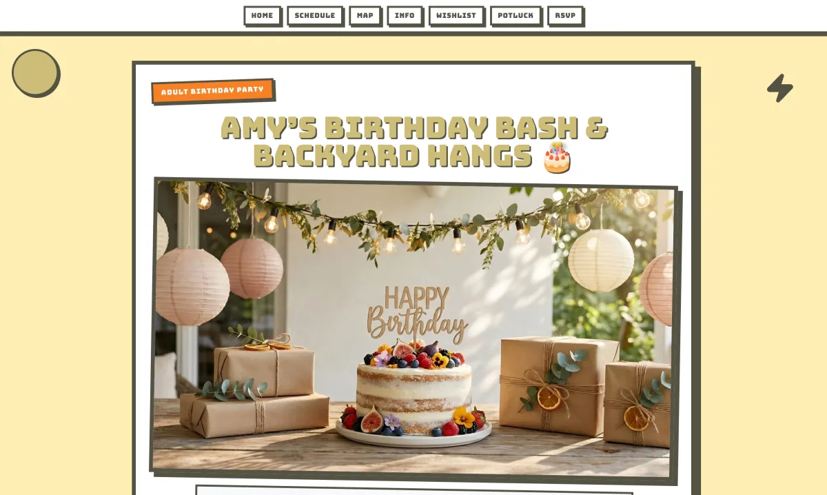 Retro invitation template preview