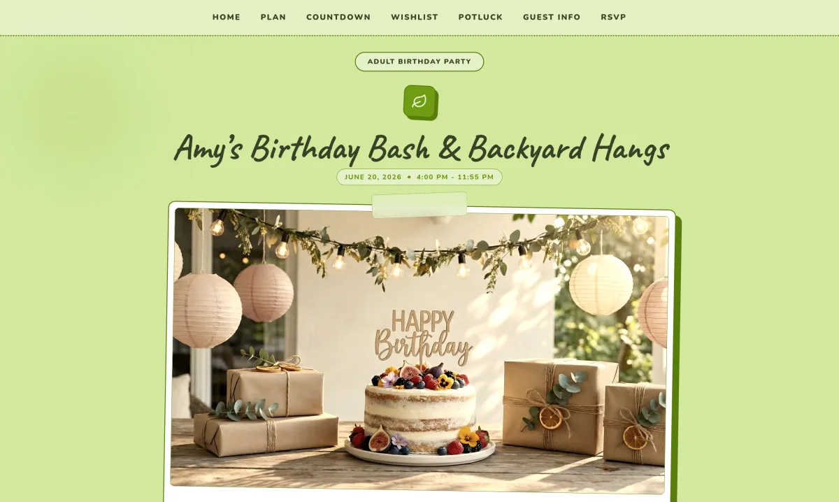 Rustic invitation template preview