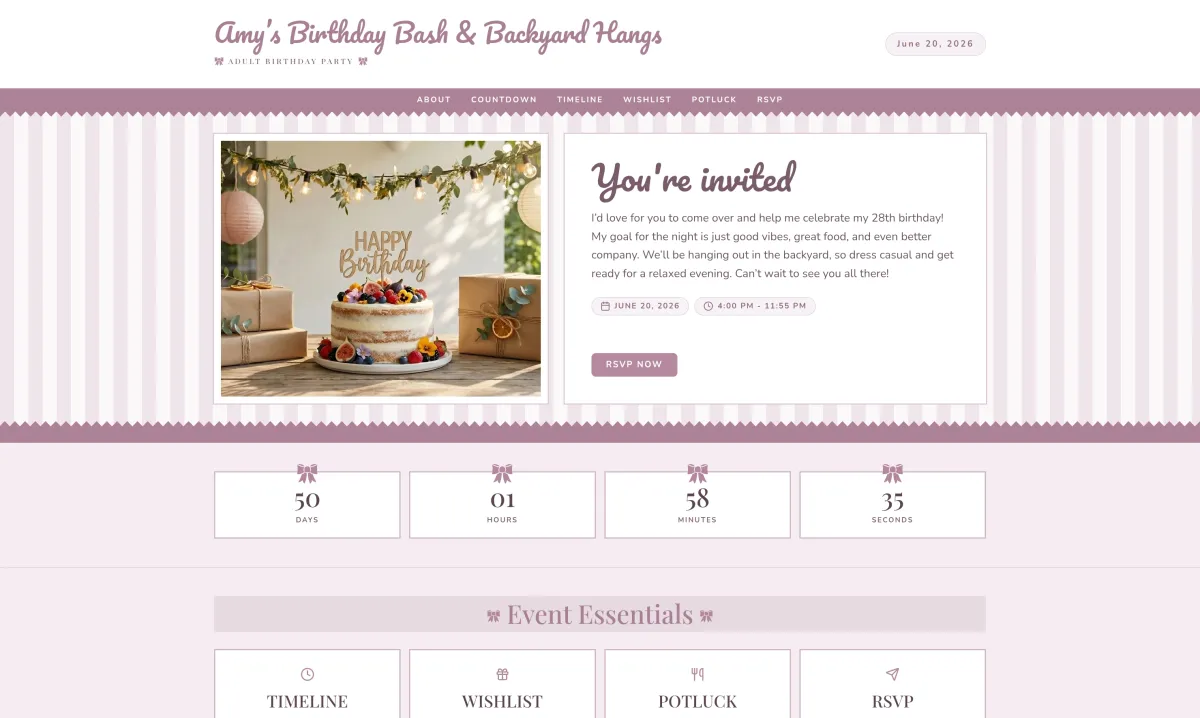 Scrap lines invitation template preview