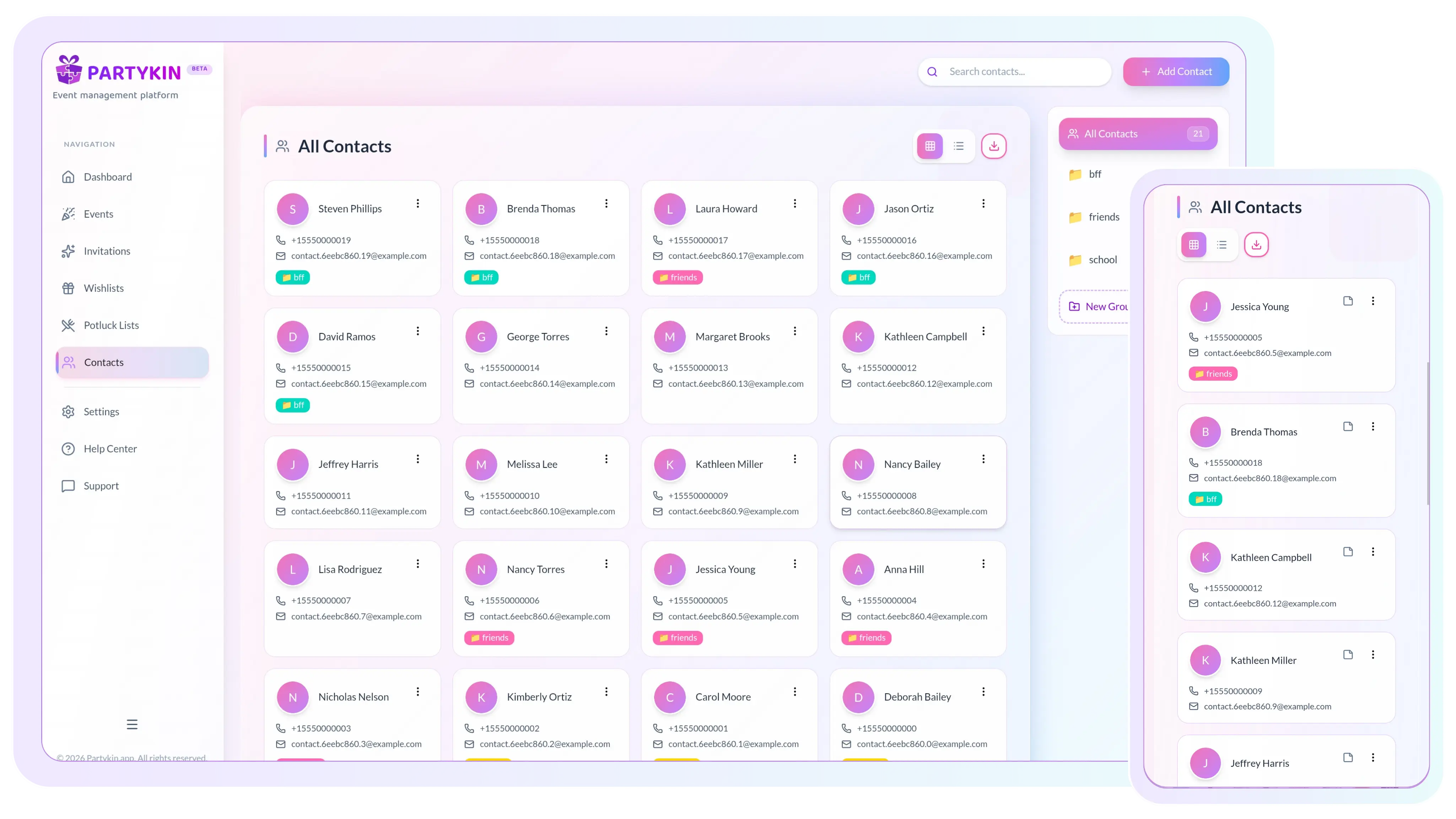 Contacts & Groups feature preview