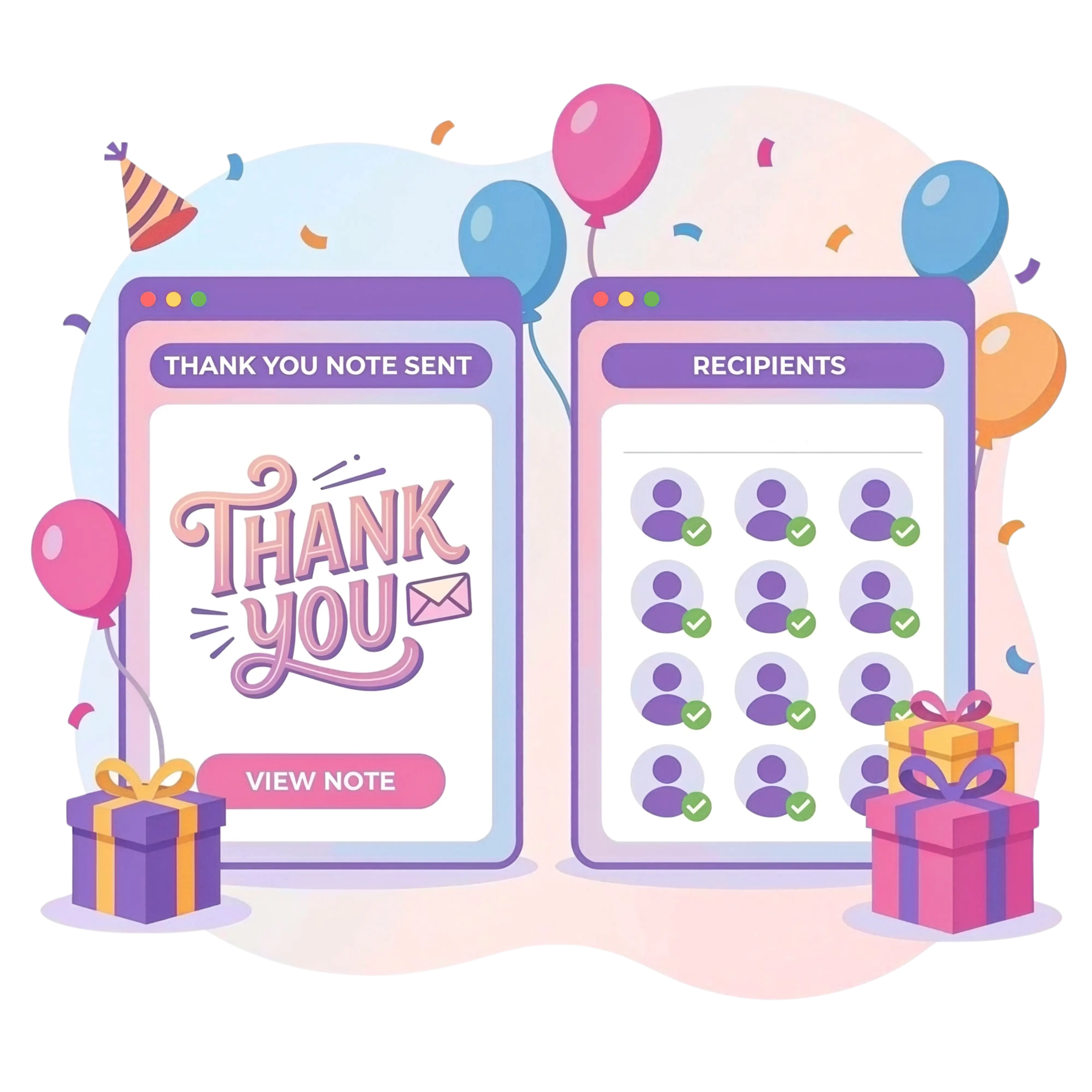 Add to calendar and share invitation via link