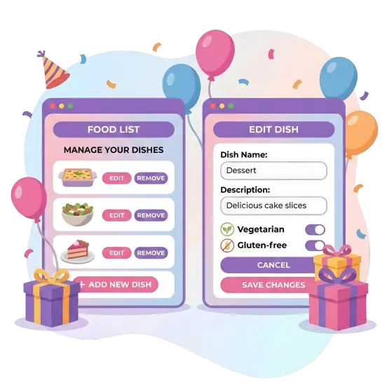 Guest care and food coordination