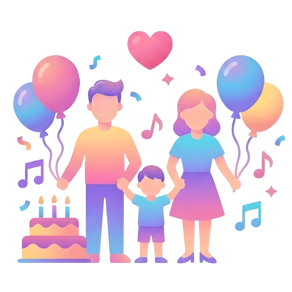 Parents planning a child birthday party with family — Partykin wishlist avoids duplicate gifts