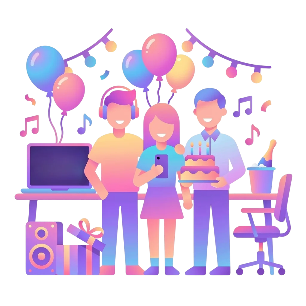 Office event planning — team celebrations, lunches, and internal events